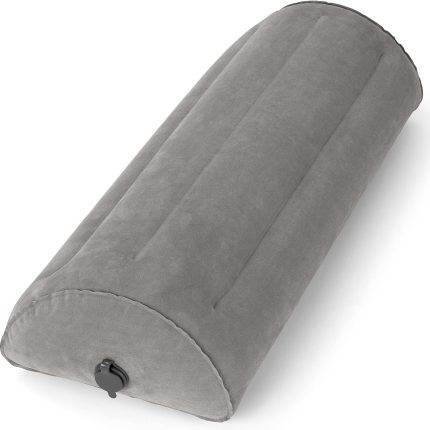 Inflatable Bolster Pillow, Half Moon Pillow for Legs, Knees, Lower Back & Head | Semi Roll Pillow for Bed, Sleeping | Knee Pillow for Side, Back Sleepers - Ankle & Knee Support - Leg Elevation